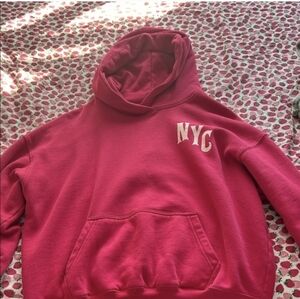 Slightly Dark Pink NYC Hoodie